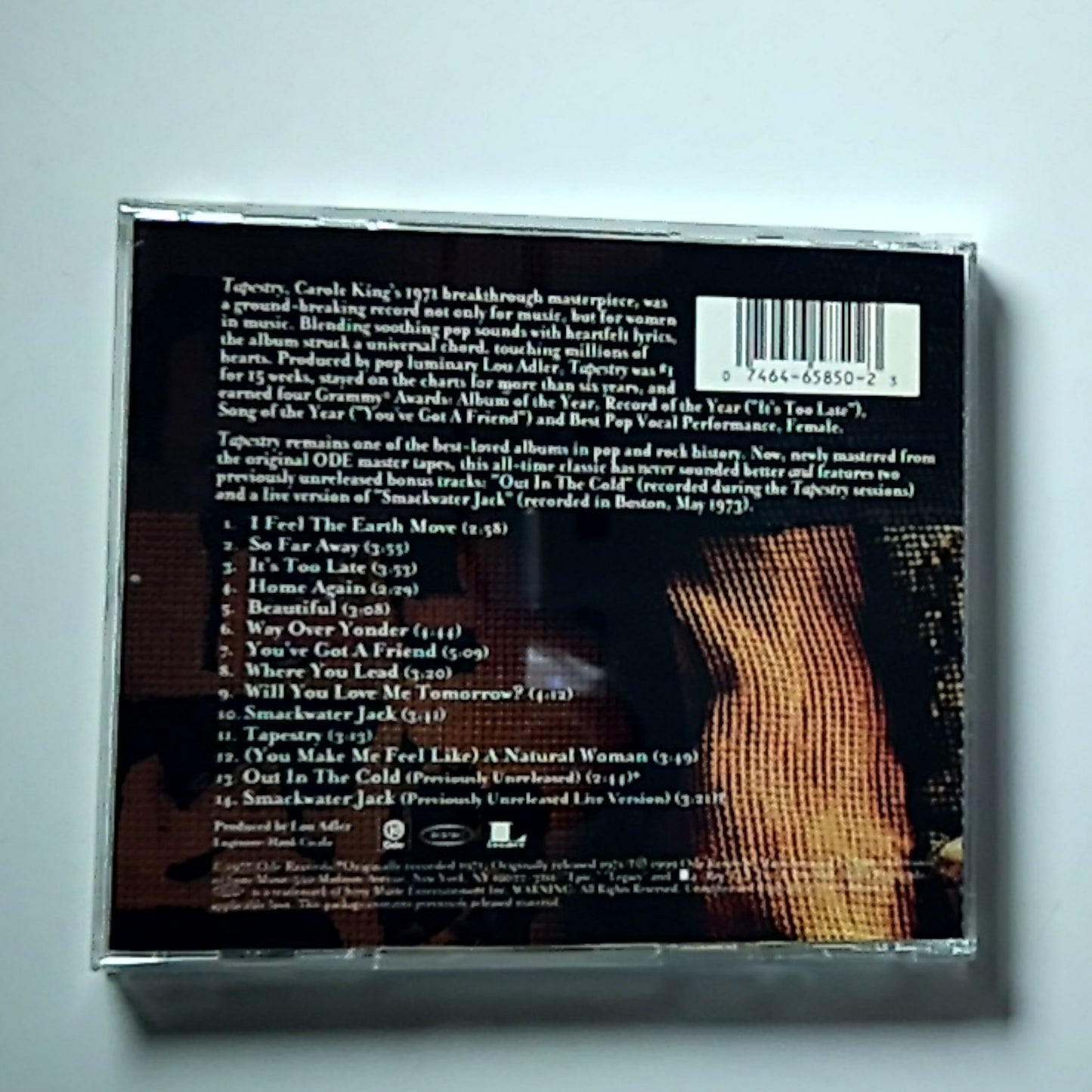 Carole King – Tapestry (CD, 1999) US EK 65850