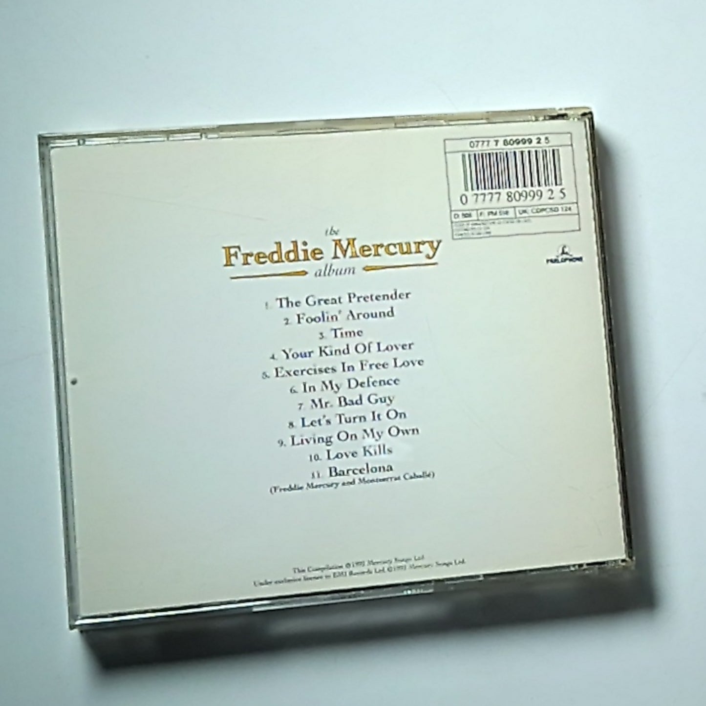 Freddie Mercury – The Freddie Mercury Album (CD, 1992) Europe 0777 7 80999 2 5