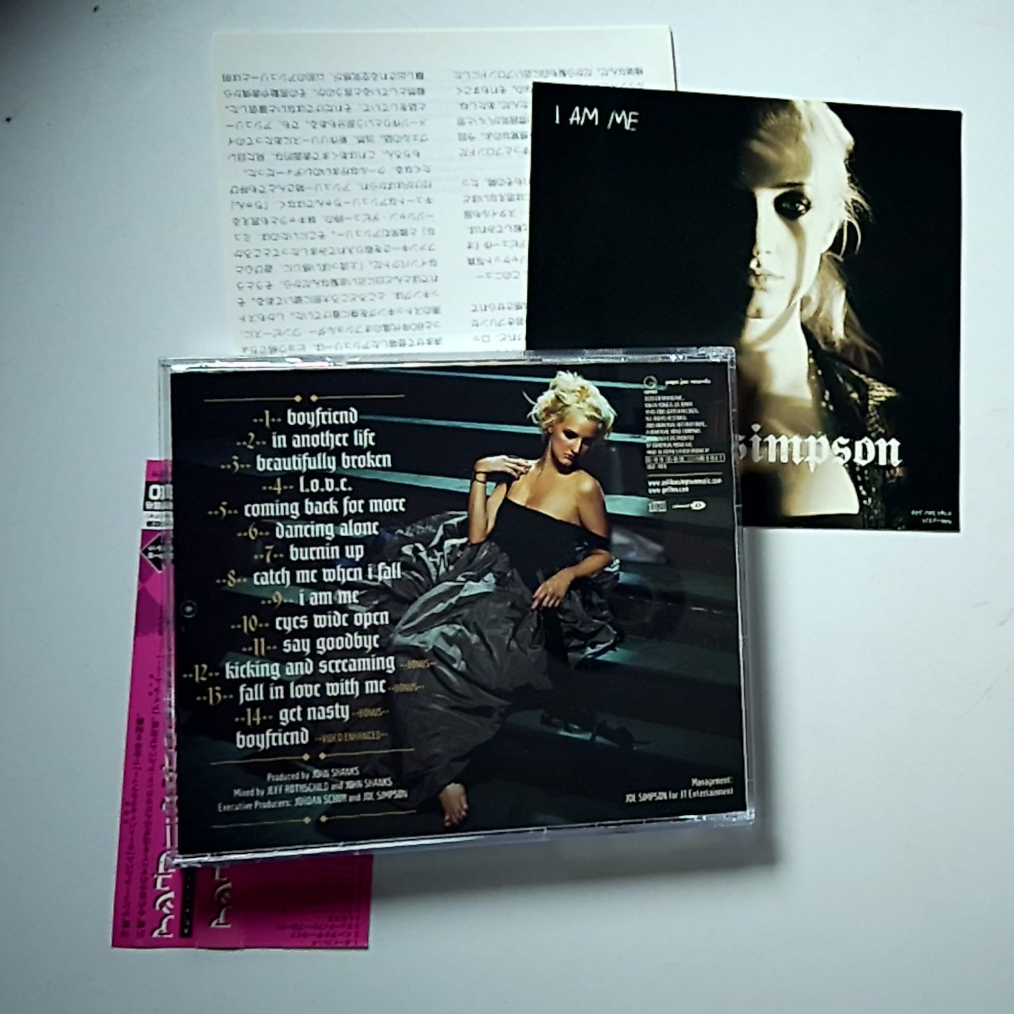 Ashlee Simpson – I Am Me (CD, 2005) Japan Bonus Track Obi Sticker UICF-9016