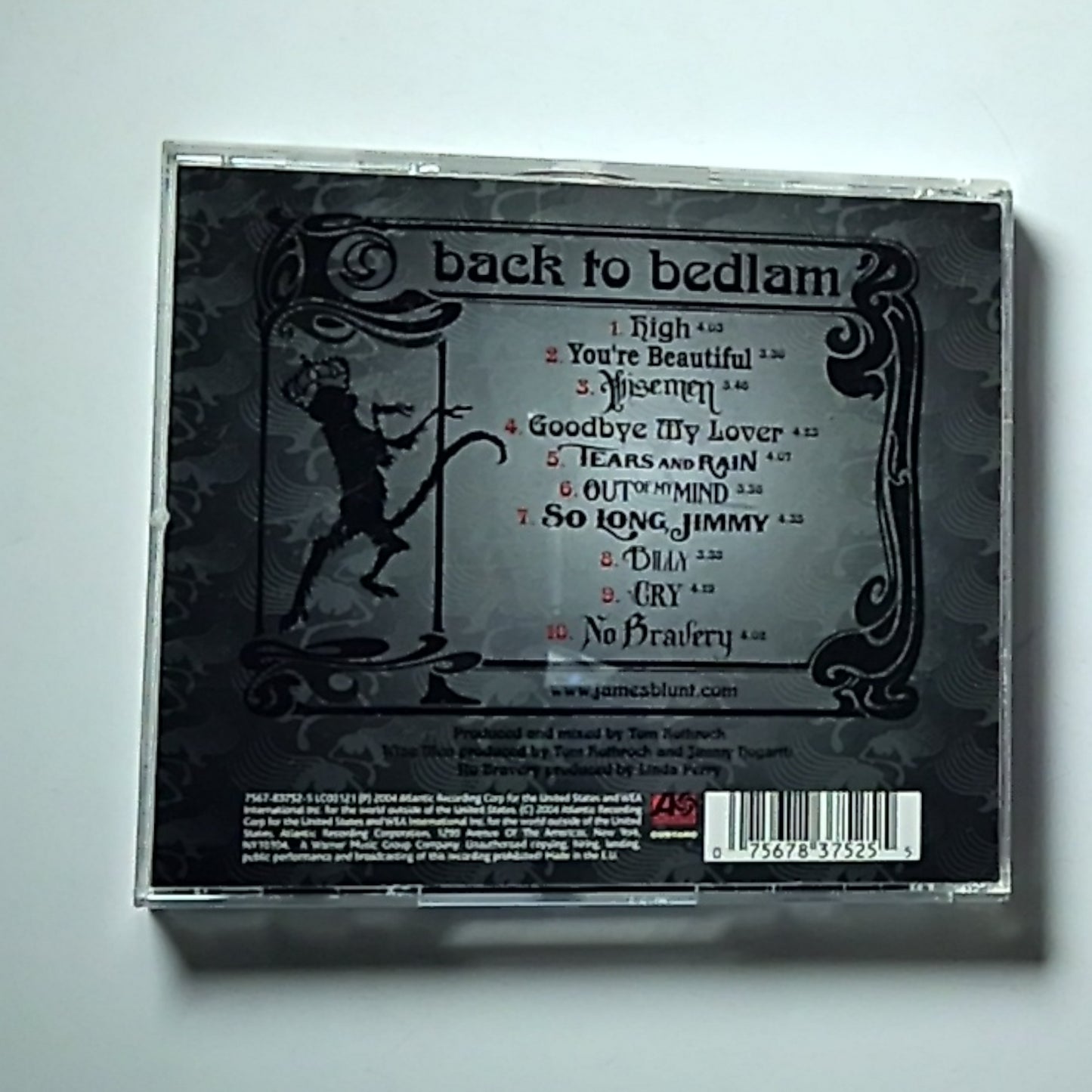 James Blunt – Back To Bedlam (CD, 2004) Europe 7567-83752-5
