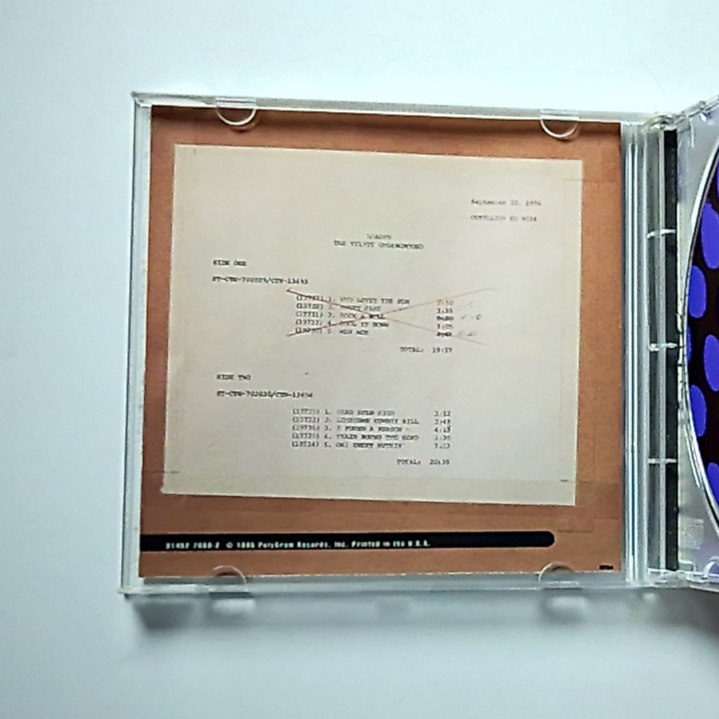 The Velvet Underground – Peel Slowly And See *Disc 5 (CD, 1995) US 314 527 887-2