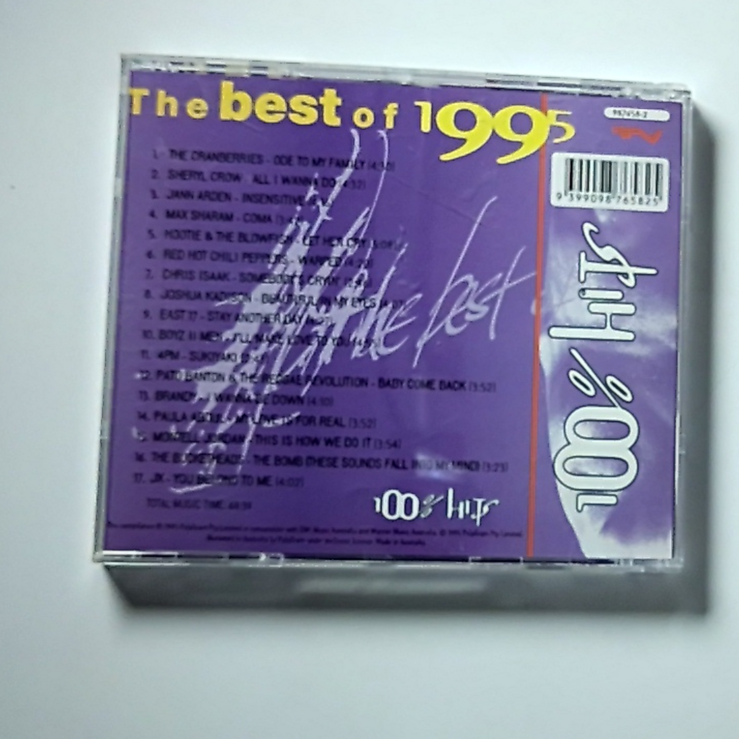 Various – 100% Hits: The Best Of 1995 (CD, 1995) Australia 987658-2