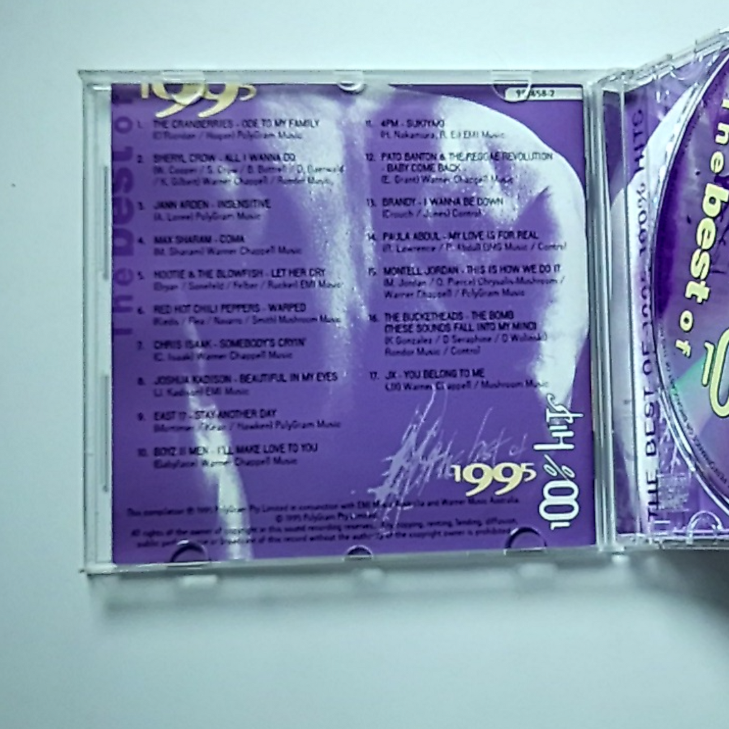 Various – 100% Hits: The Best Of 1995 (CD, 1995) Australia 987658-2
