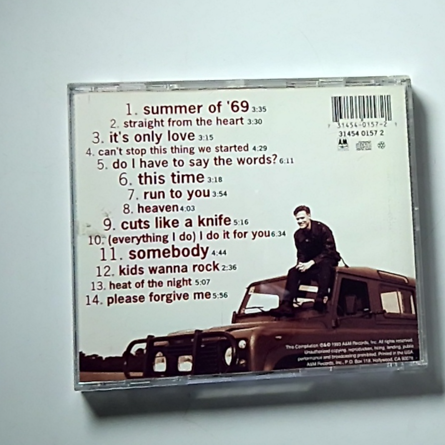 Bryan Adams – So Far So Good (CD, 1993) US 31454 0157 2