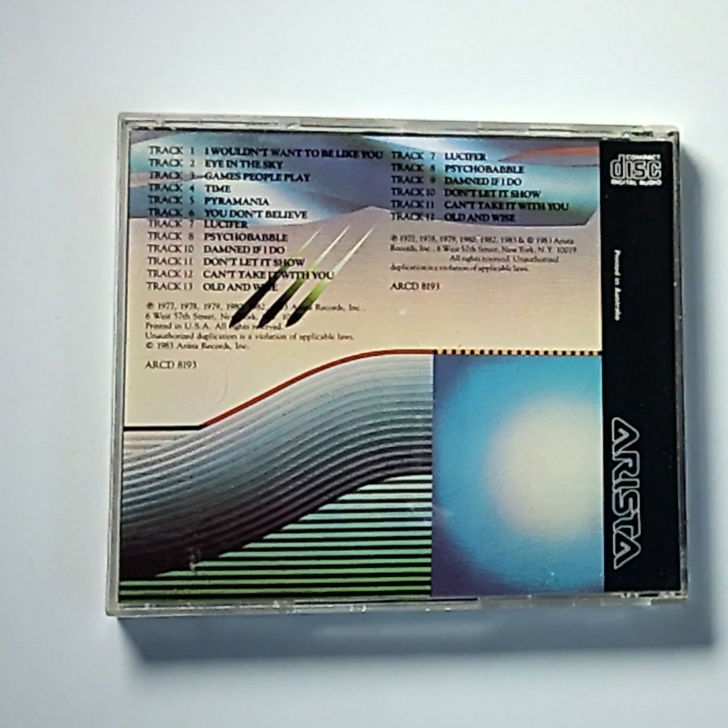 The Alan Parsons Project – The Best Of The Alan Parsons Project (CD, 1983) US