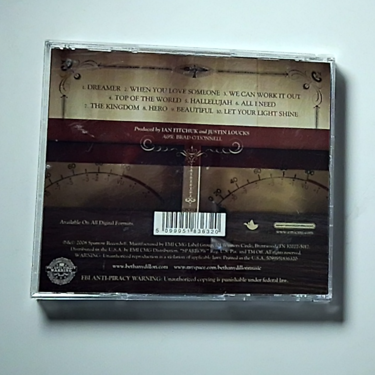 Bethany Dillon – So Far: The Acoustic Sessions (CD 2008) Australia 5099951836320