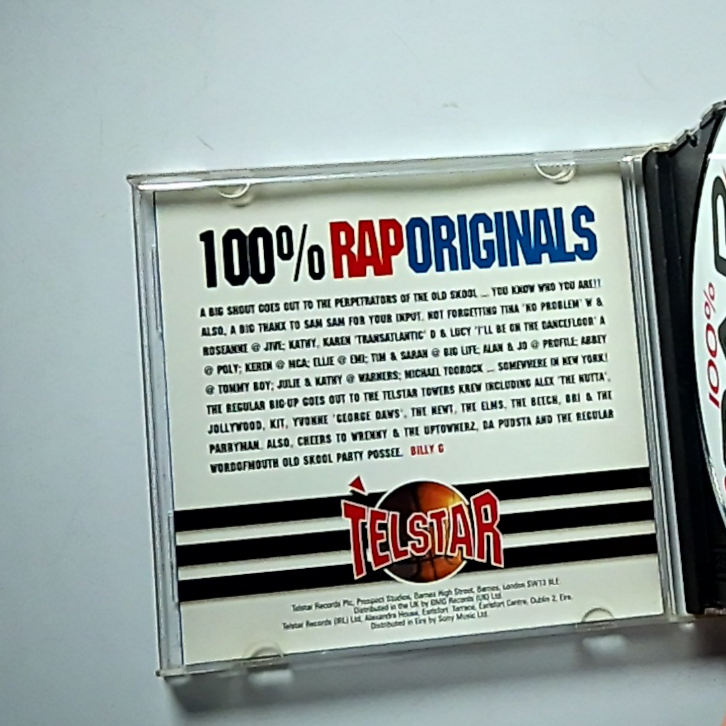 Various – 100% Rap Originals (CD, 1996) UK TCD 2821