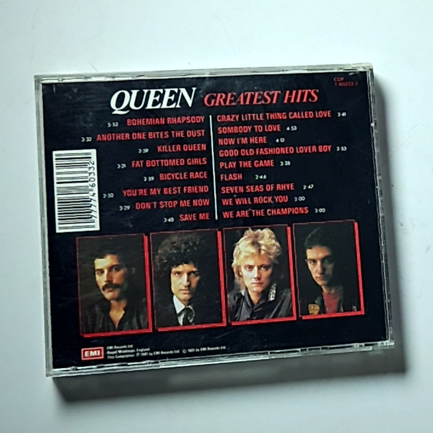 Queen – Greatest Hits (CD, 1991) Europe CDP 7 46033 2