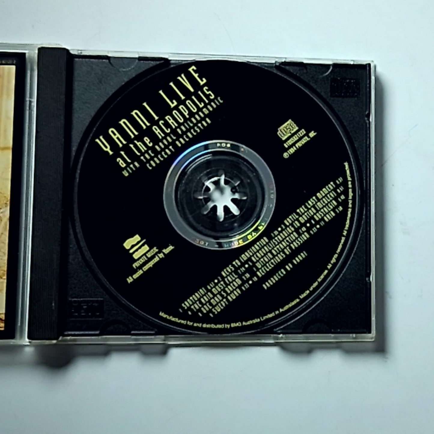 Yanni – Live At The Acropolis (CD, 1994) Australasia 01005 82122 2