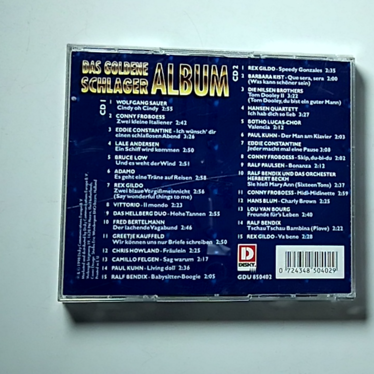 Various – Das Goldene Schlager Album (CD, 1998) Europe GDU 850402