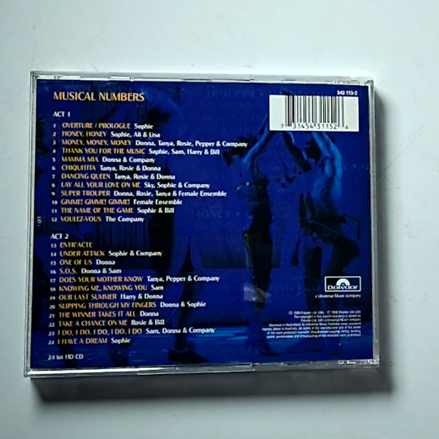 Mamma Mia! The Musical Based On The Songs Of ABBA (Original Cast Recording) CD