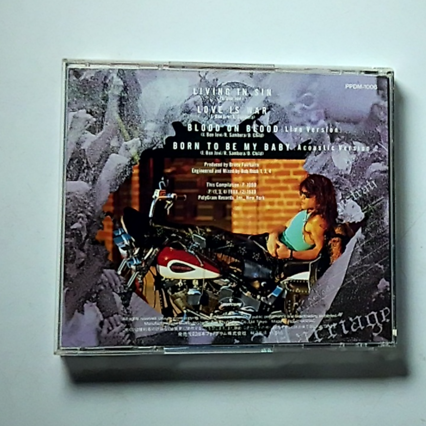 Bon Jovi – Living In Sin (CD, 1990) Japan PPDM-1006