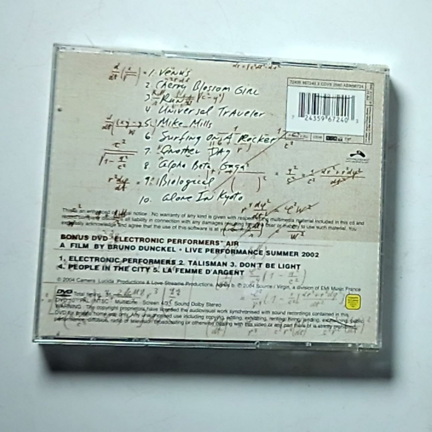 AIR – Talkie Walkie (CD + DVD, 2004) UK, Europe & US 72435 967240 3