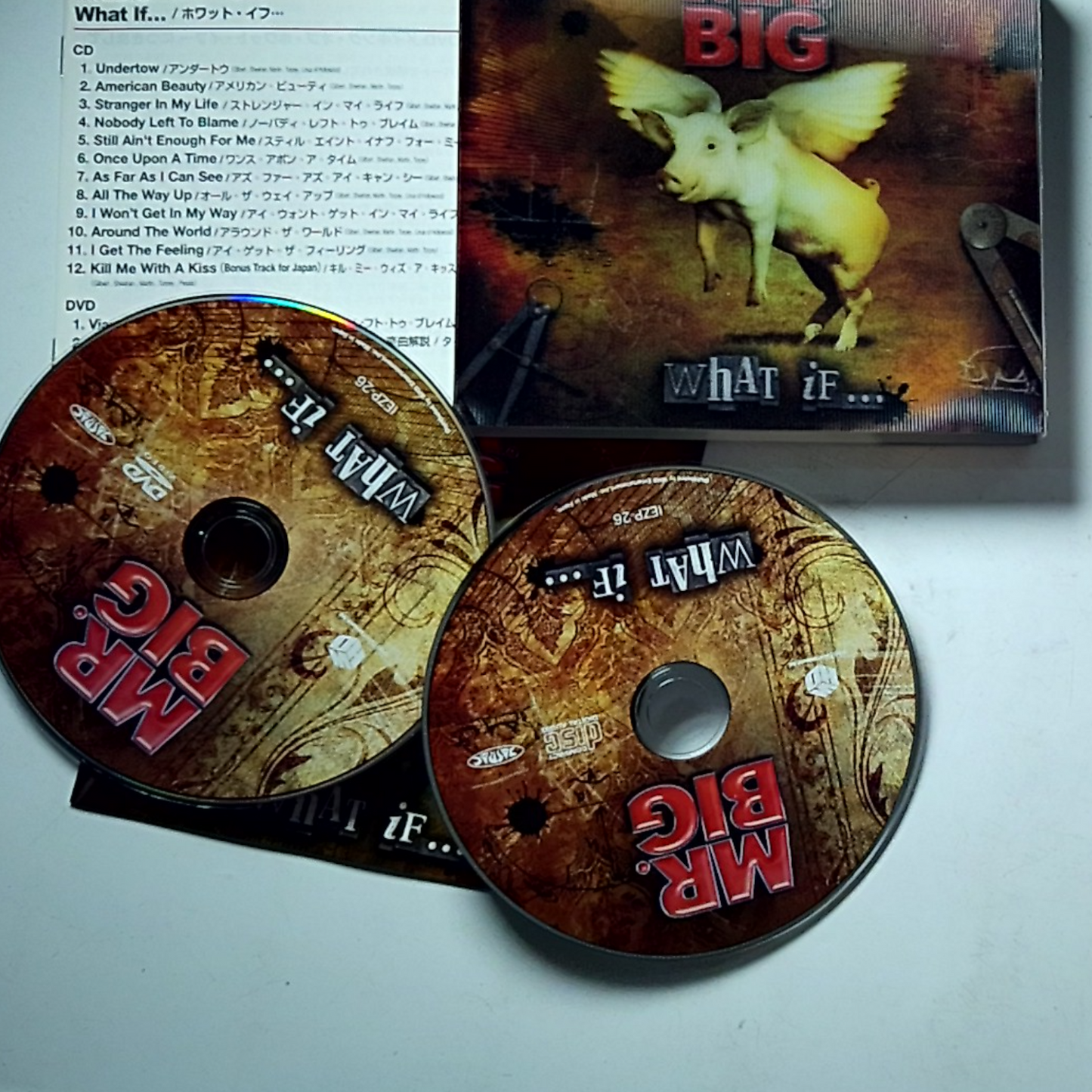 Mr. Big – What If... (CD + DVD, 2010) Japan 3D Cover Bonus Track IEZP-26
