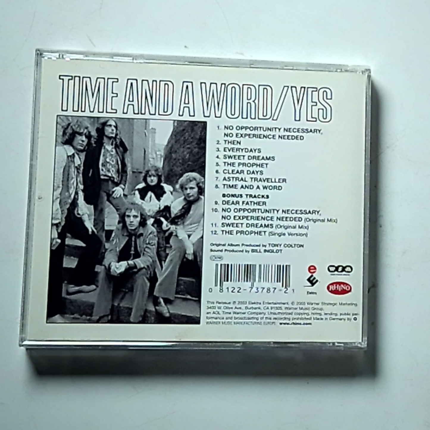 Yes – Time And A Word (CD, 2003) Europe 8122-73787-2