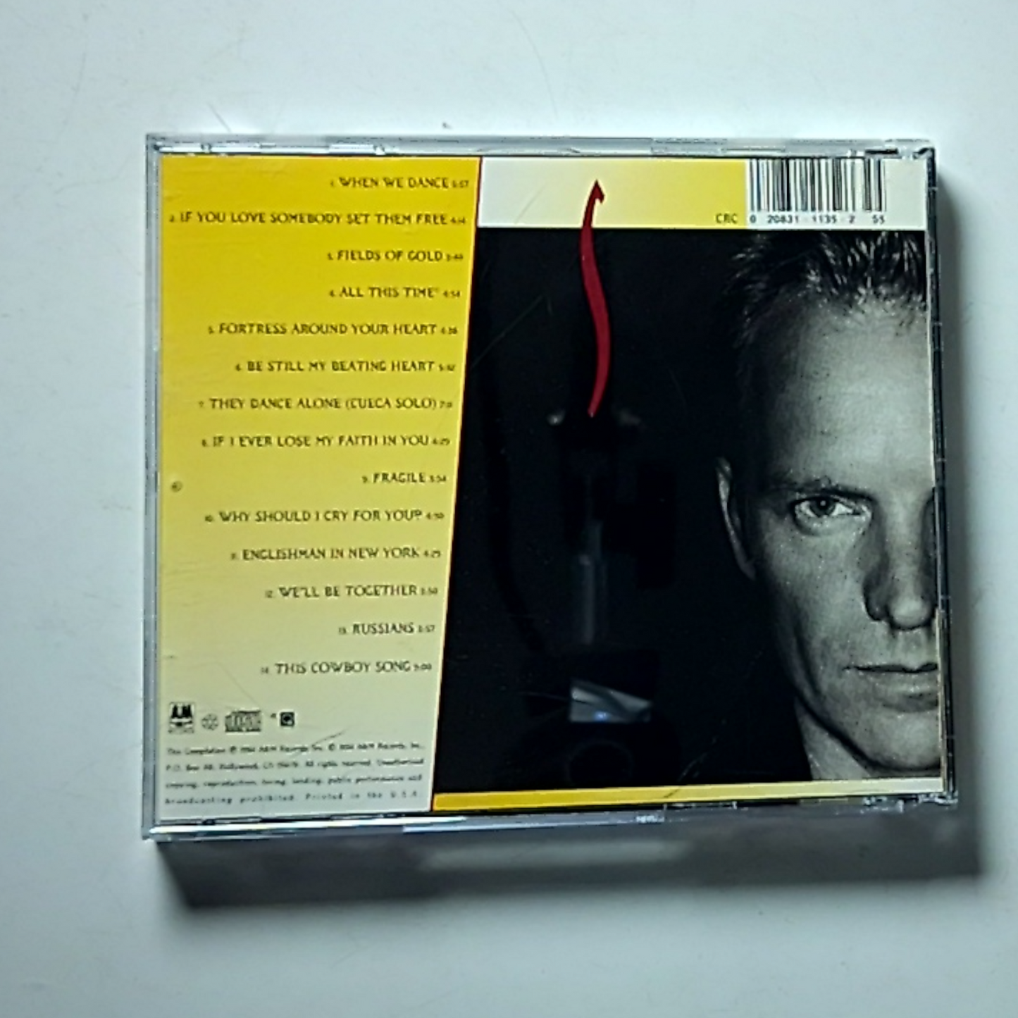 Sting – Fields Of Gold: The Best Of Sting 1984 - 1994 (CD, 1994) US CD 0269