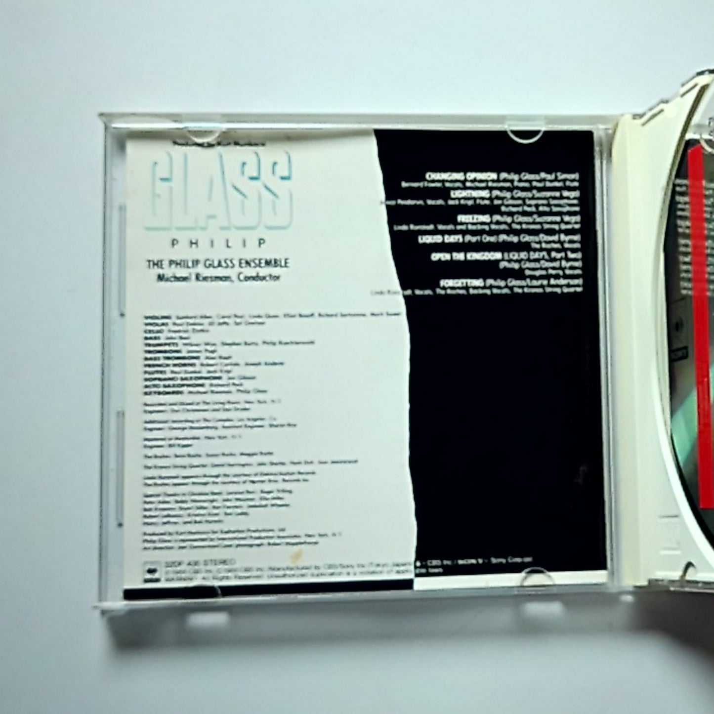 Philip Glass – Songs From Liquid Days (CD, 1986) Japan 32DP 435