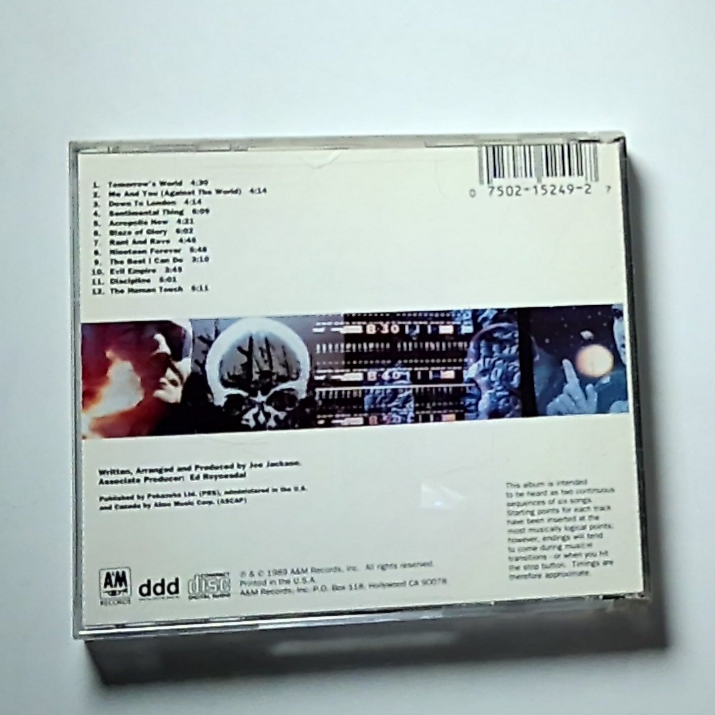 Joe Jackson – Blaze Of Glory (CD, 1989) US CD-5249