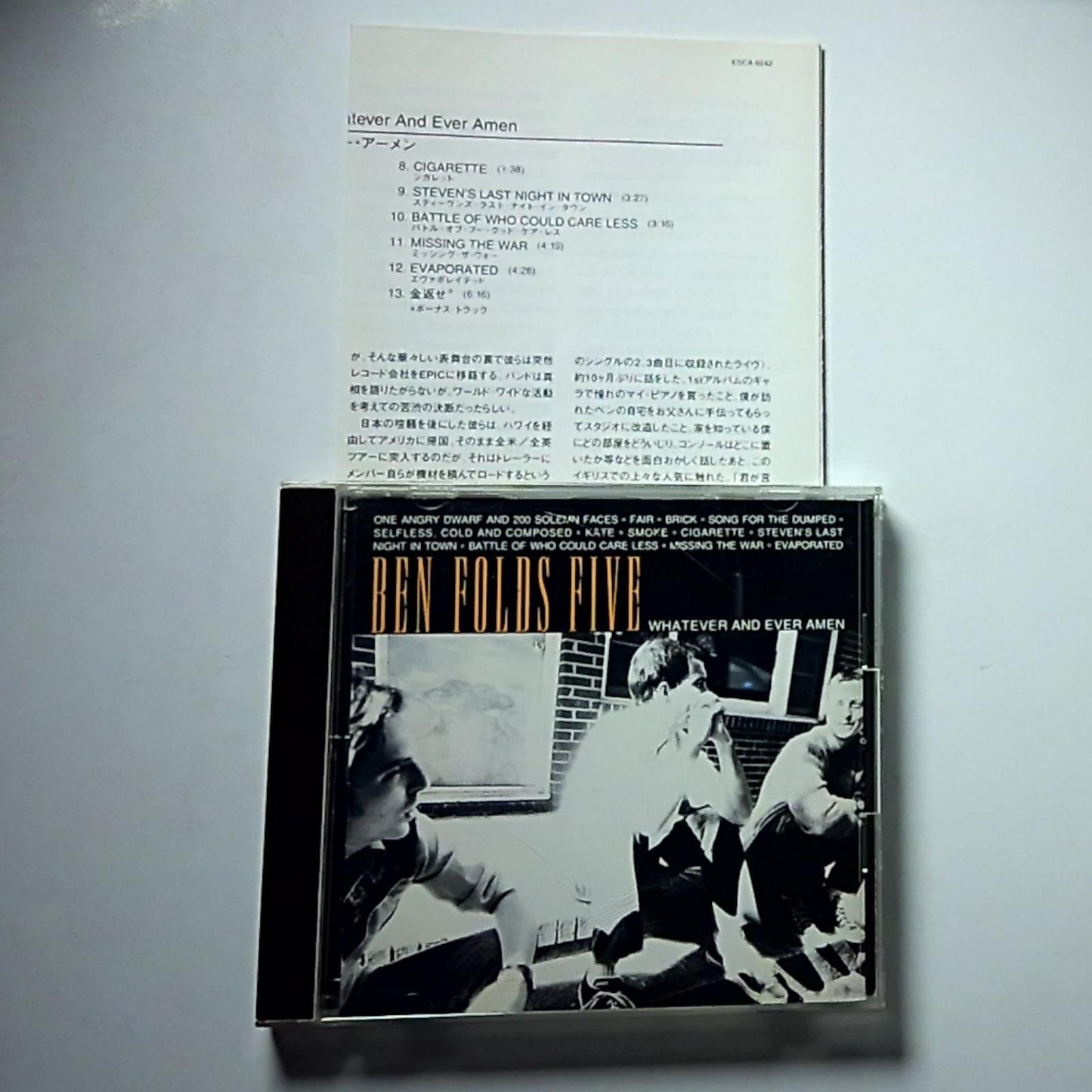 Ben Folds Five – Whatever And Ever Amen (CD, 1997) Japan ESCA 6642