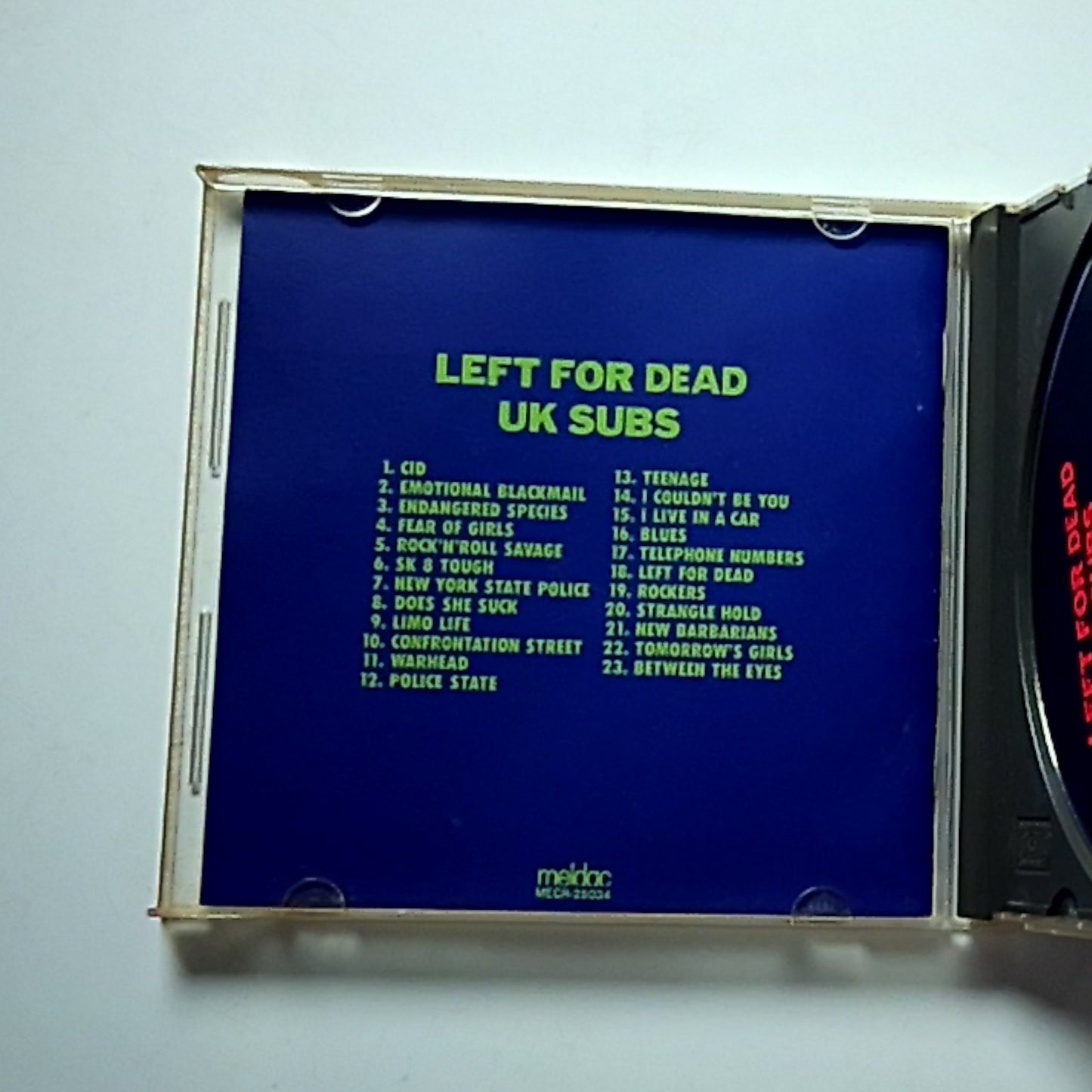 UK Subs – Left For Dead  (CD, 1993) Japan MECR-25034