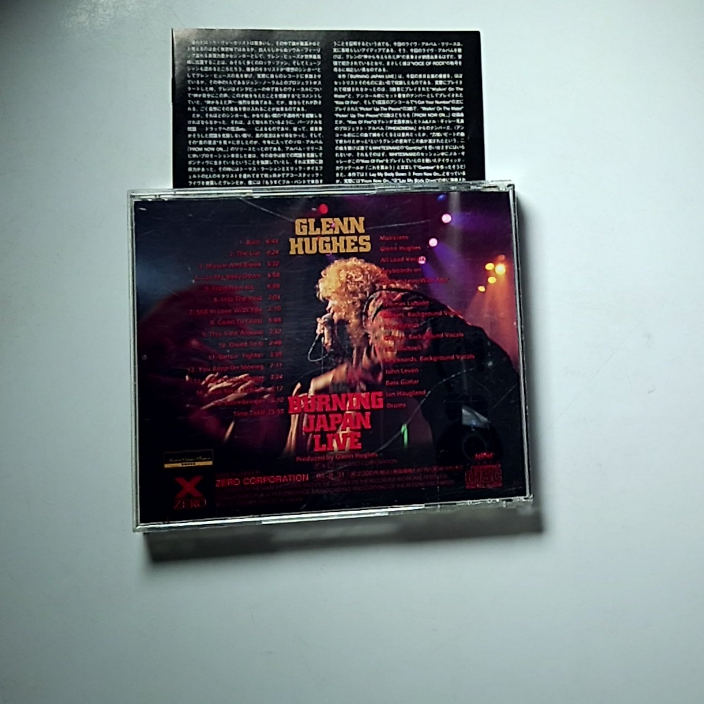 Glenn Hughes – Burning Japan Live (CD, 1994) Japan XRCN-1162