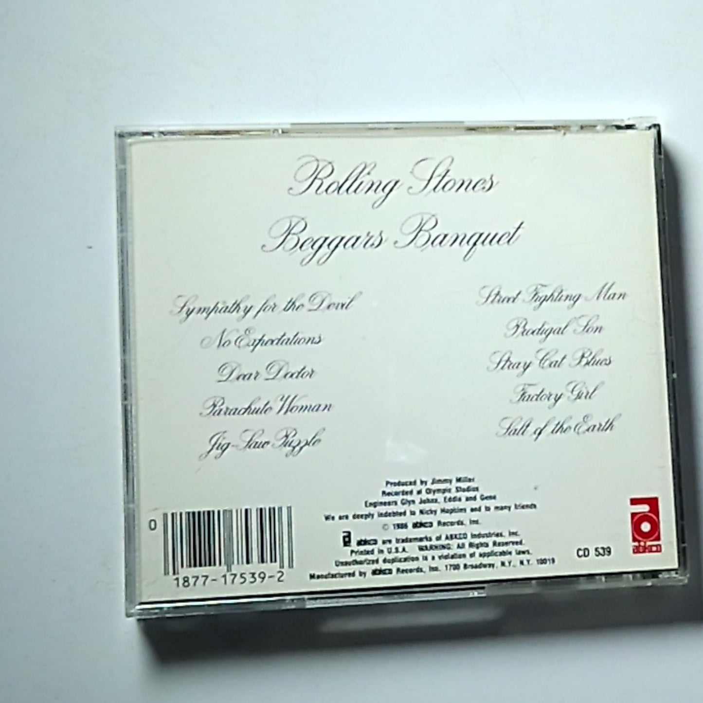 The Rolling Stones – Beggars Banquet (CD, 1986) US 75392