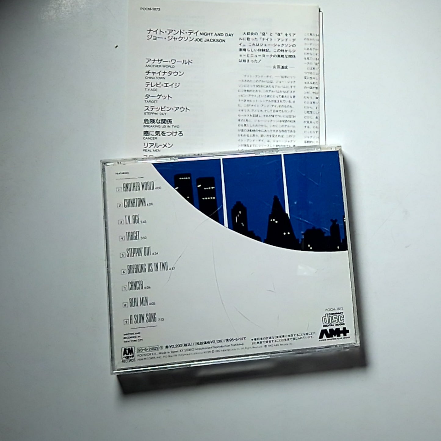 Joe Jackson – Night And Day (CD, 1993) Japan POCM-1872