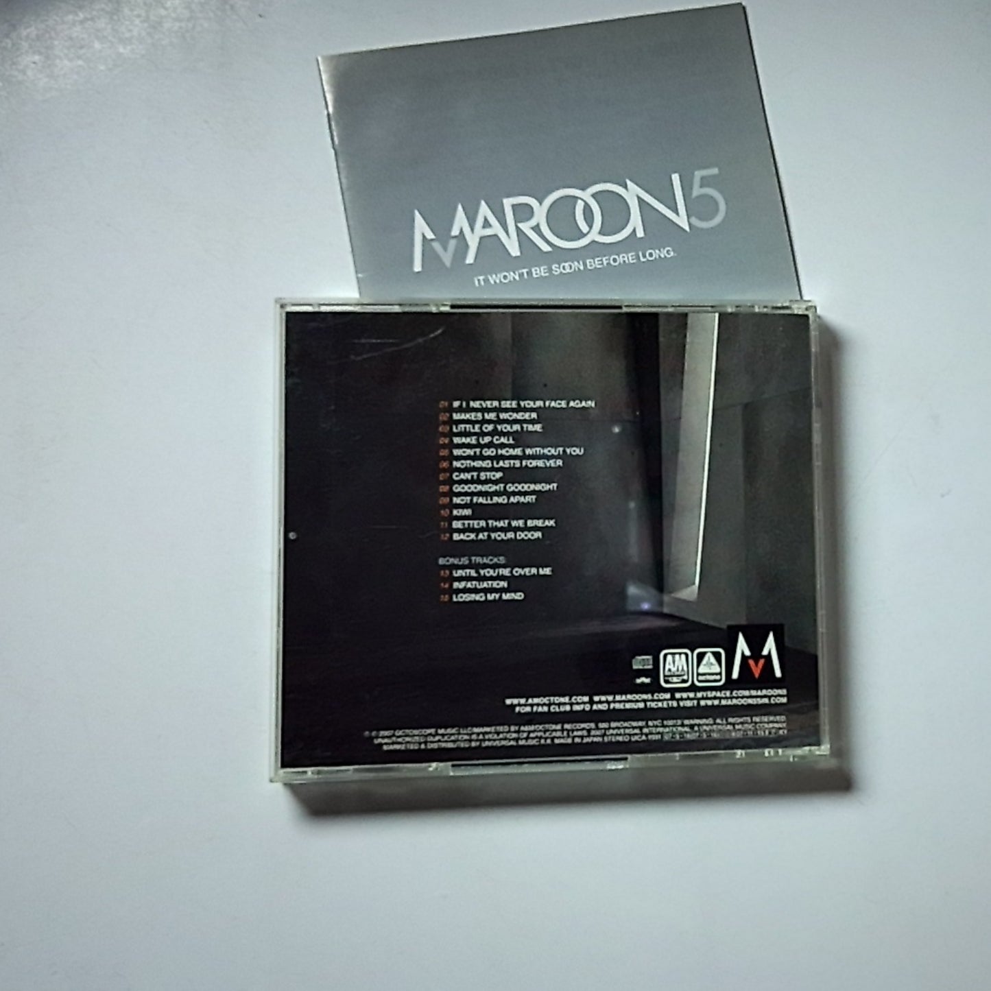 Maroon 5 – It Won't Be Soon Before Long (CD, 2007) Japan UICA-1031