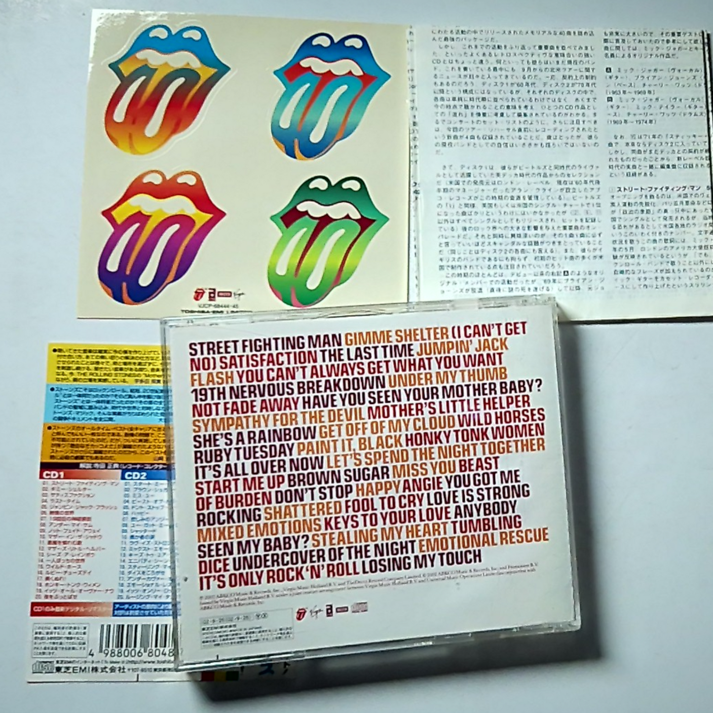 The Rolling Stones – Forty Licks (CD, 2002) Japan sticker VJCP-68444-45