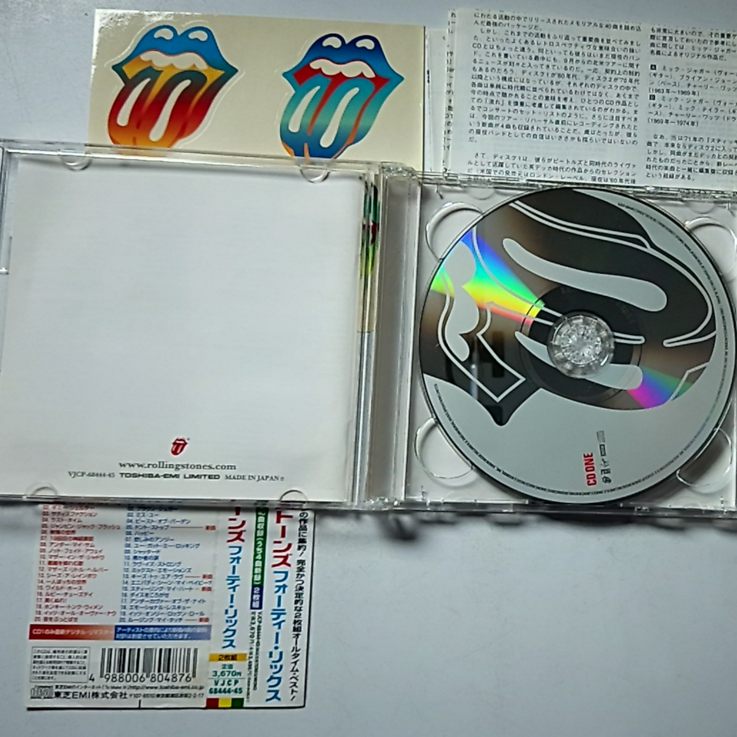 The Rolling Stones – Forty Licks (CD, 2002) Japan sticker VJCP-68444-45