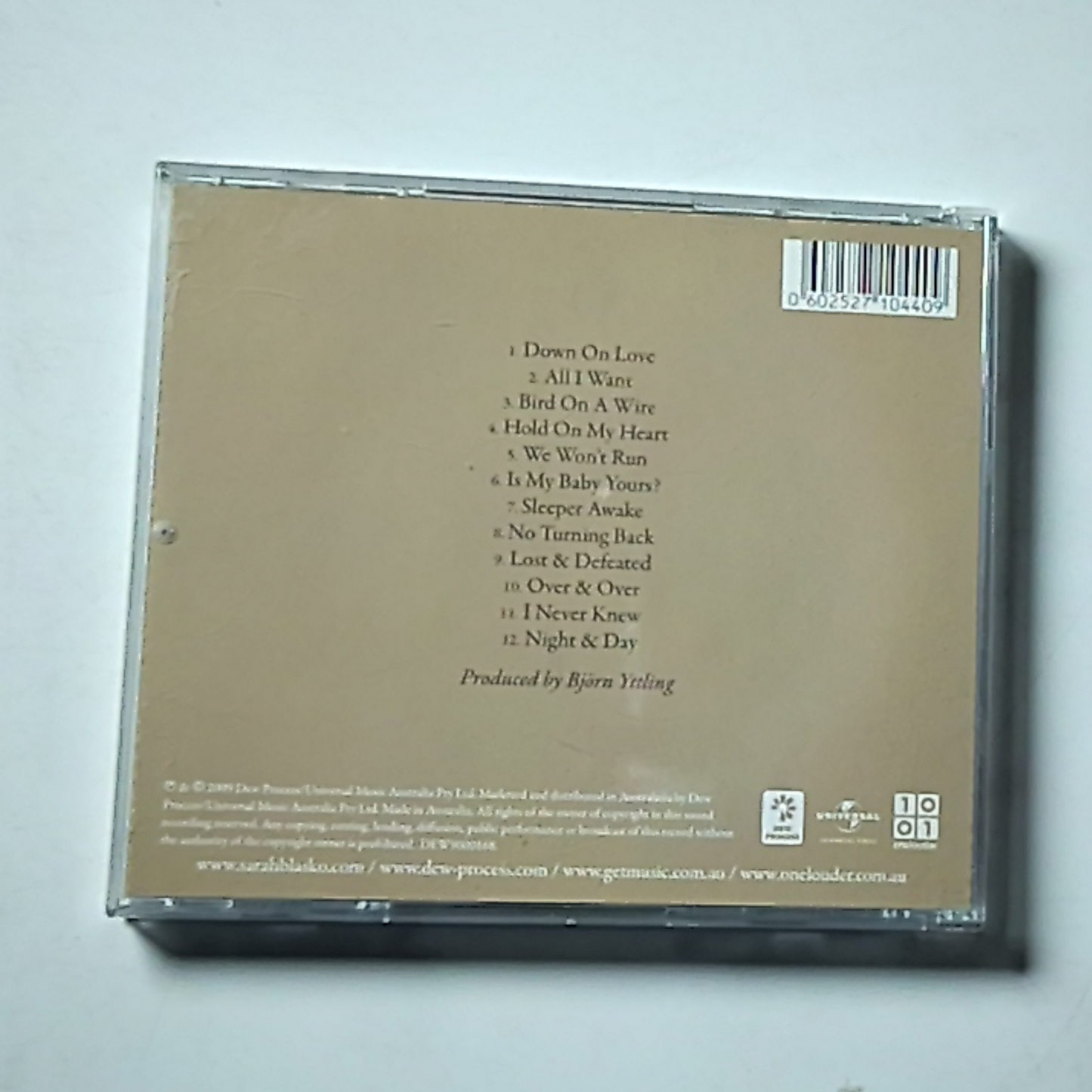 Sarah Blasko – As Day Follows Night (CD, 2009) Australasia DEW9000168