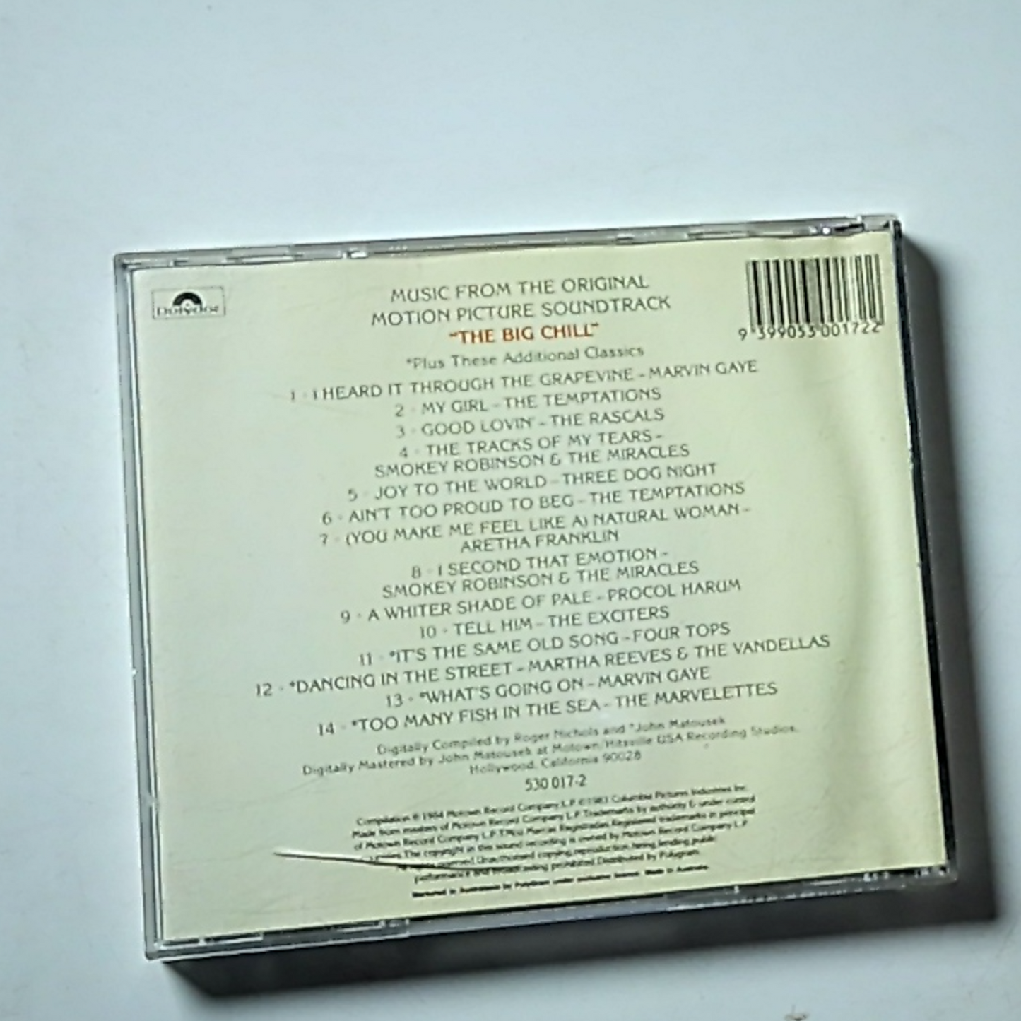 The Big Chill (Original Motion Picture Soundtrack) (CD) Australasia 530 017-2