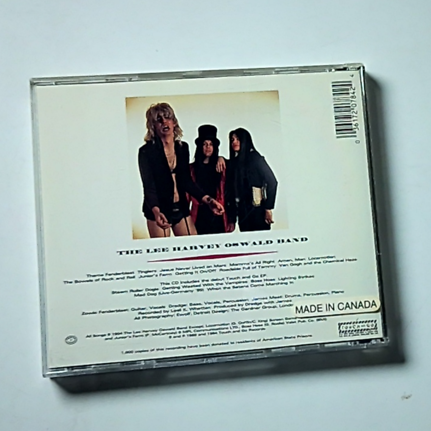 The Lee Harvey Oswald Band – A Taste Of Prison (CD, 1994) US TG84CD