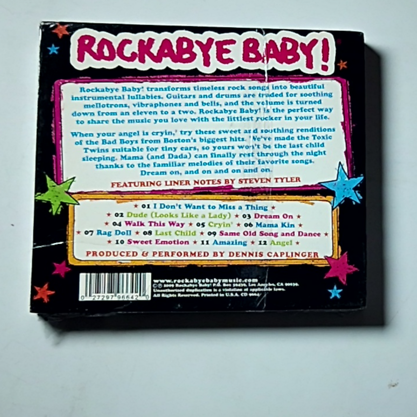 Dennis Caplinger – Rockabye Baby! Lullaby Renditions Of Aerosmith (CD, 2009) US