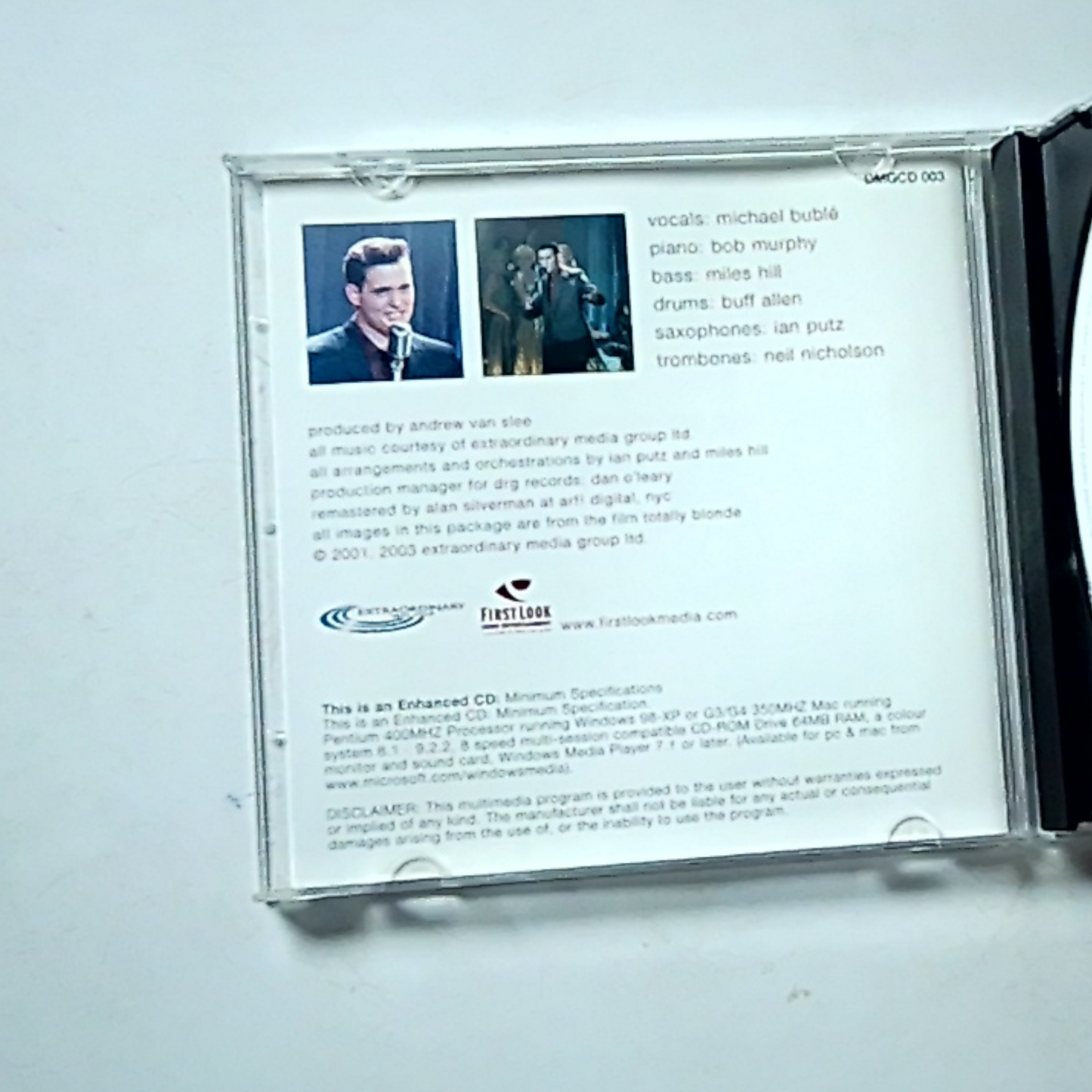 Michael Bublé – Totally Bublé (CD, 2004) UK DMGCD 003