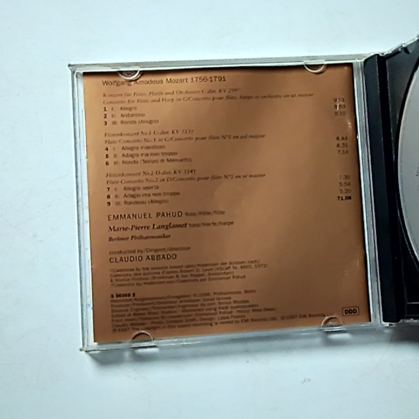 Mozart, Emmanuel Pahud, Claudio Abbado– Flötenkonzerte 1 & 2 - (CD, 1997)