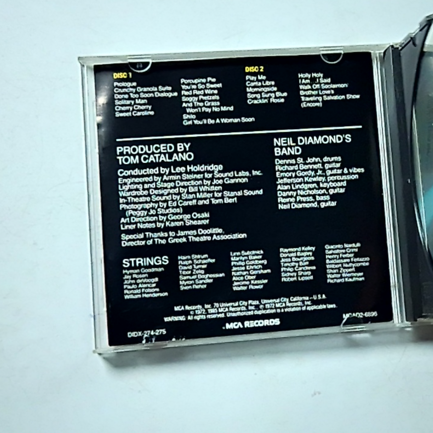 Neil Diamond – Hot August Night (CD, 1997) Australia MCAD2-6896