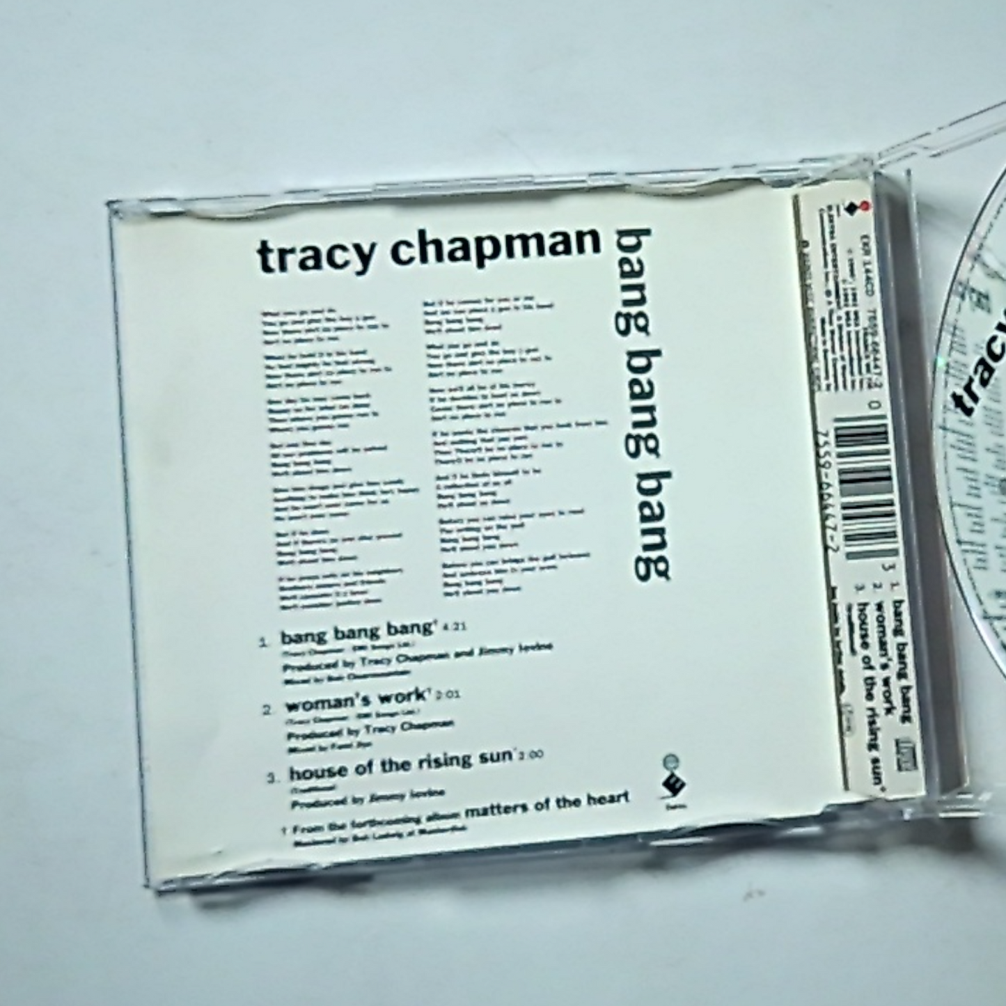 Tracy Chapman – Bang Bang Bang (CD, 1992) Europe 7559-66447-2