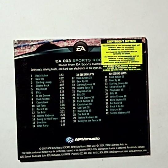 Various – Sports Rock (Music From EA Sport Games) (CD, 2007) US Digipak EA 003