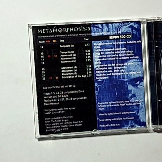 Bill Baylis, David Hewson – Metamorphosis:3  (CD, 2002) UK KPM 500