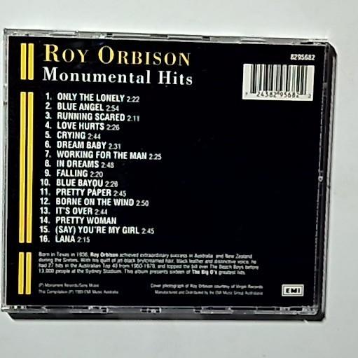 Roy Orbison – Monumental Hits (CD) Australia 7243 8 29568 2 2