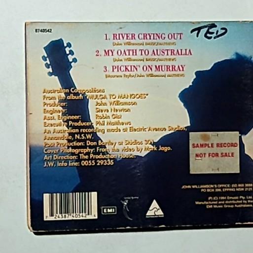 John Williamson – River Crying Out (CD, 1994) Australia Promo, Digipak 8740542