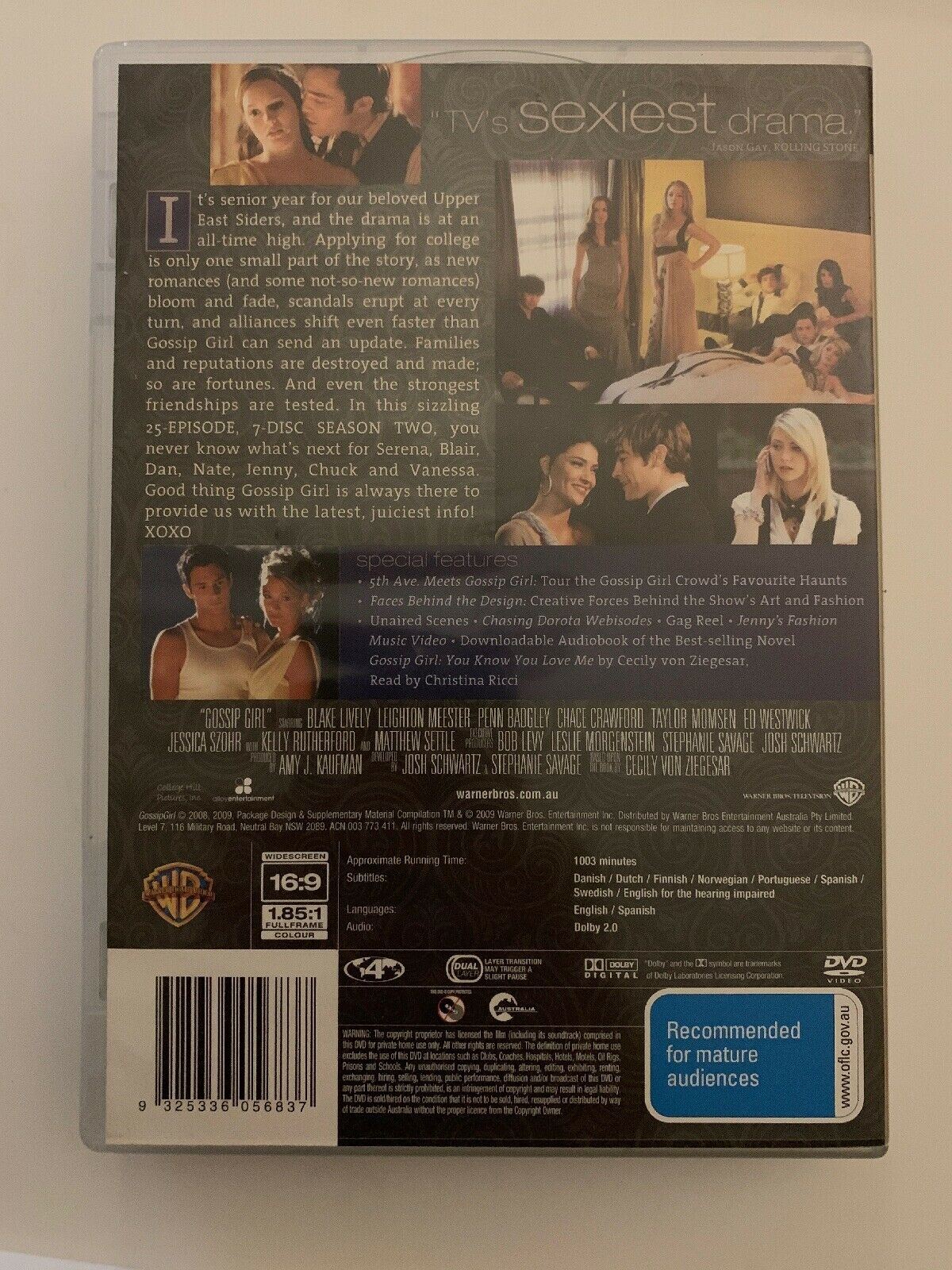 Gossip Girl : Season 2 (DVD, 2009, 7-Disc Set)