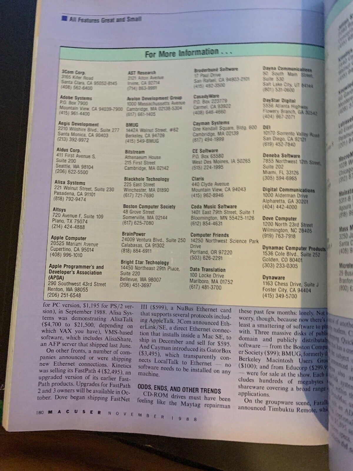 MacUser Magazine September 1988: Connectivity - Vintage Apple MAC Magazine