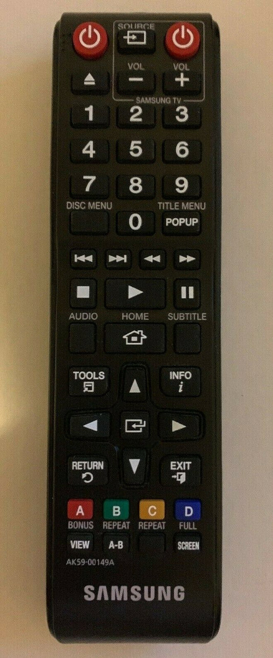 Genuine Samsung AK59-00149A Remote Control For SAMSUNG HDTV TV BD-F5100 BD-ES530