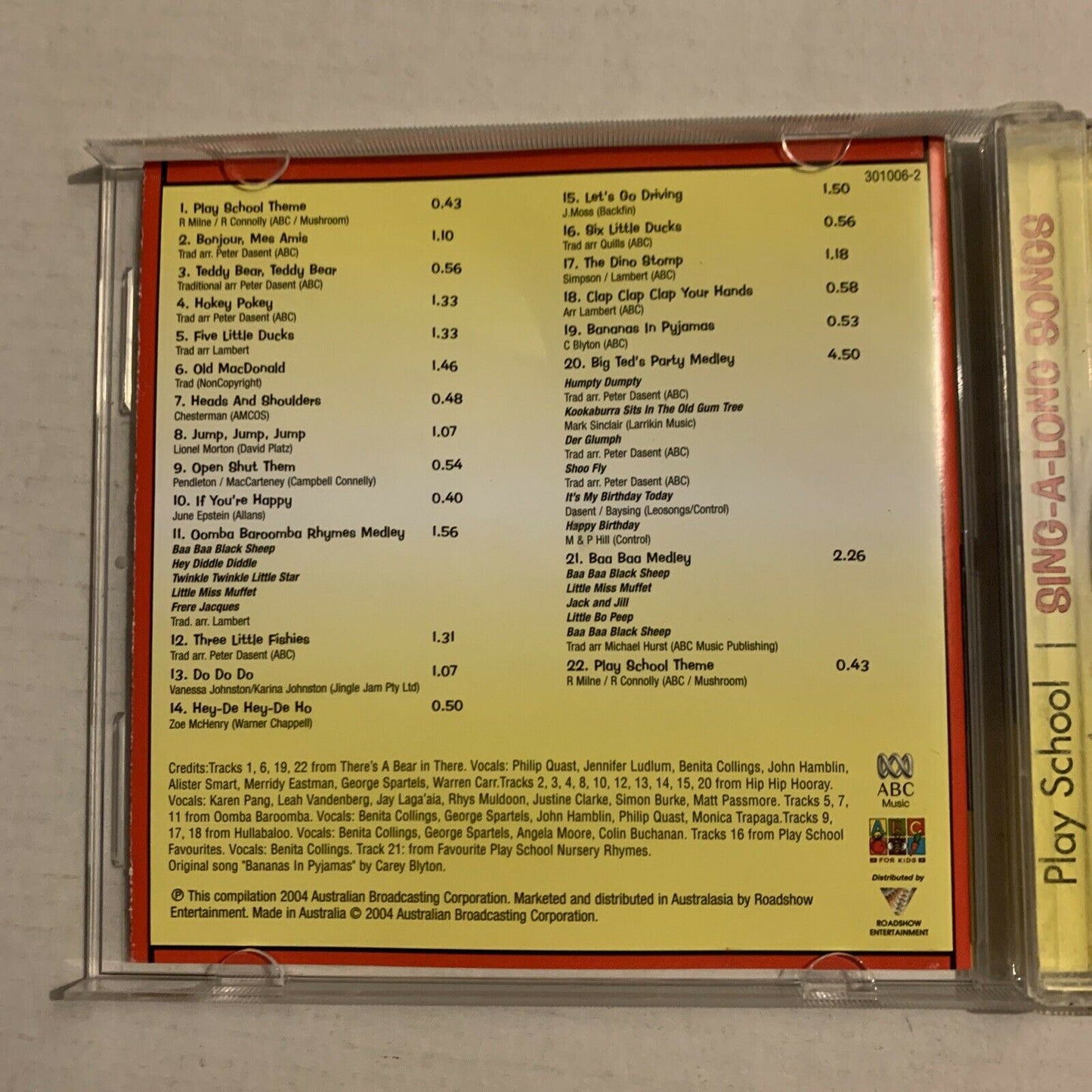 Play School: Sing-a-Long Songs by Play School (CD, Apr-2001, ABC for Kids)