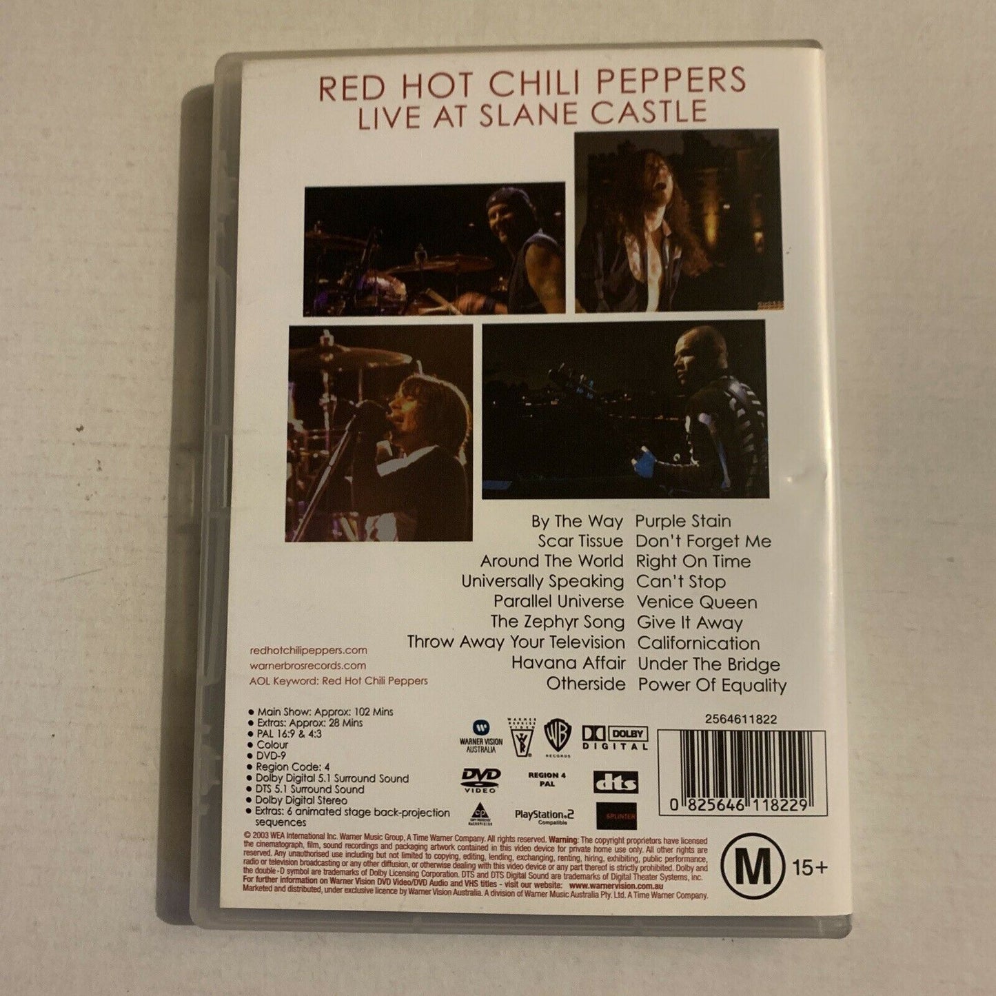 Red Hot Chili Peppers - Live In Slane Castle (DVD, 2003) Region 4