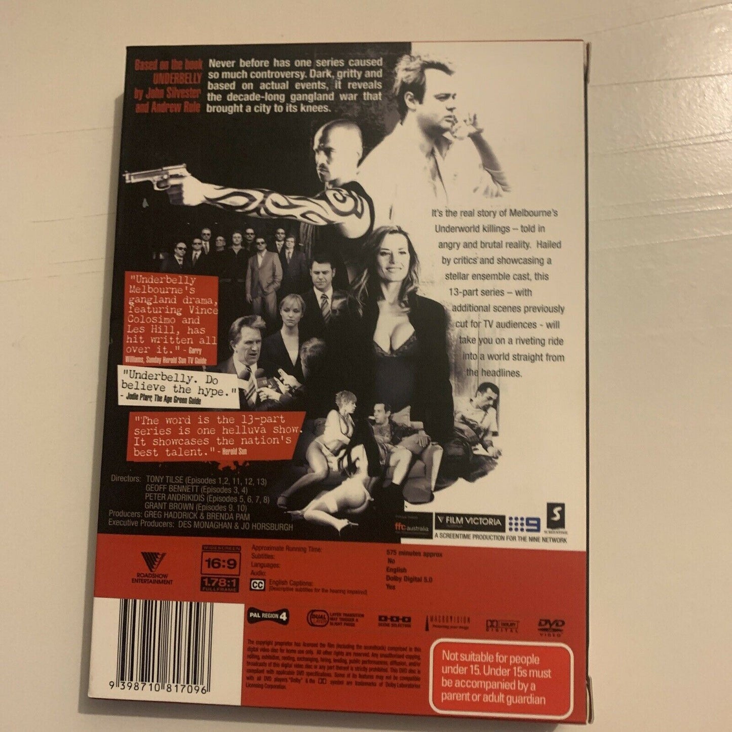 Underbelly - Uncut (DVD, 2008, 4-Disc Set) Vince Colosimo, Region 4