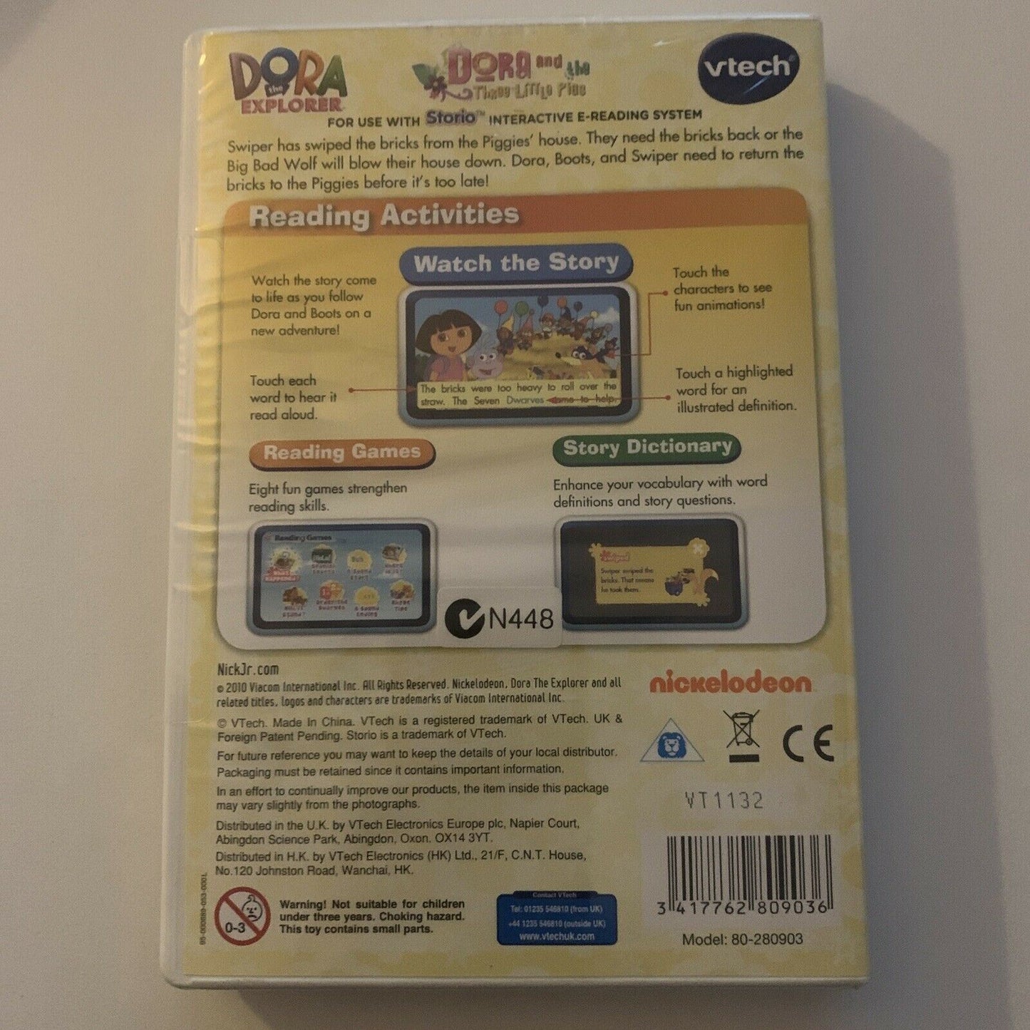 VTech Storio Dora the Explorer Software Learning Game -  Dora & the 3 Little Pigs