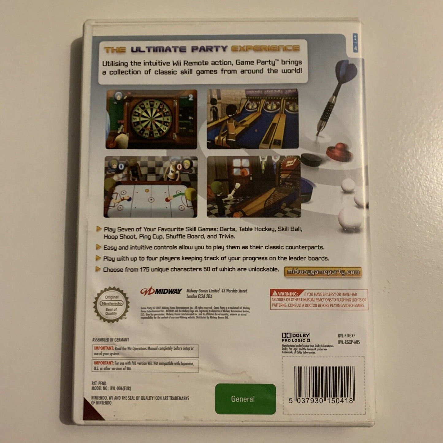 Game Party (Nintendo Wii, 2008) PAL